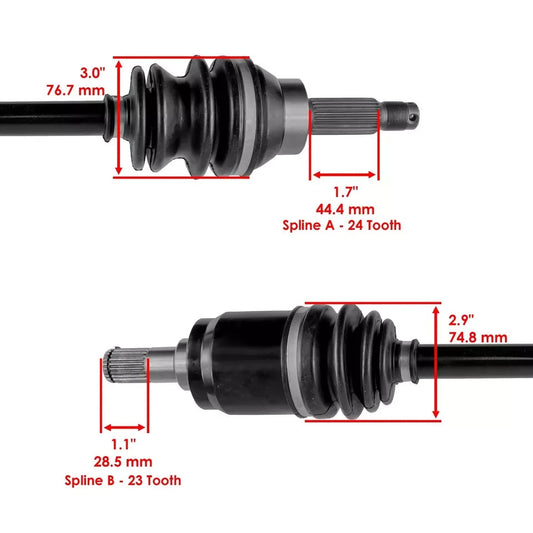 Caltric Front Right CV Joint Axle Shaft For Honda Pioneer 700 SXS700 2014-2022