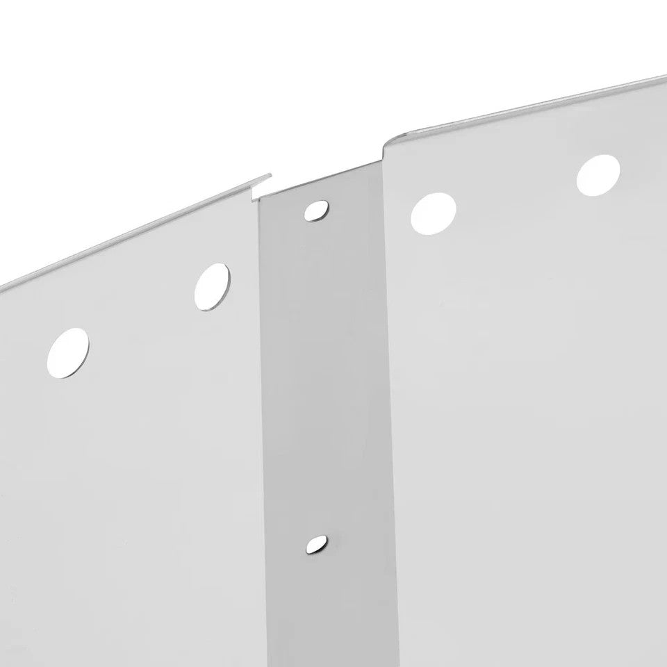 Fits Kenworth W990 T680 14" Bulleye Hole Wicked Drop Sun Visor Stainless Steel
