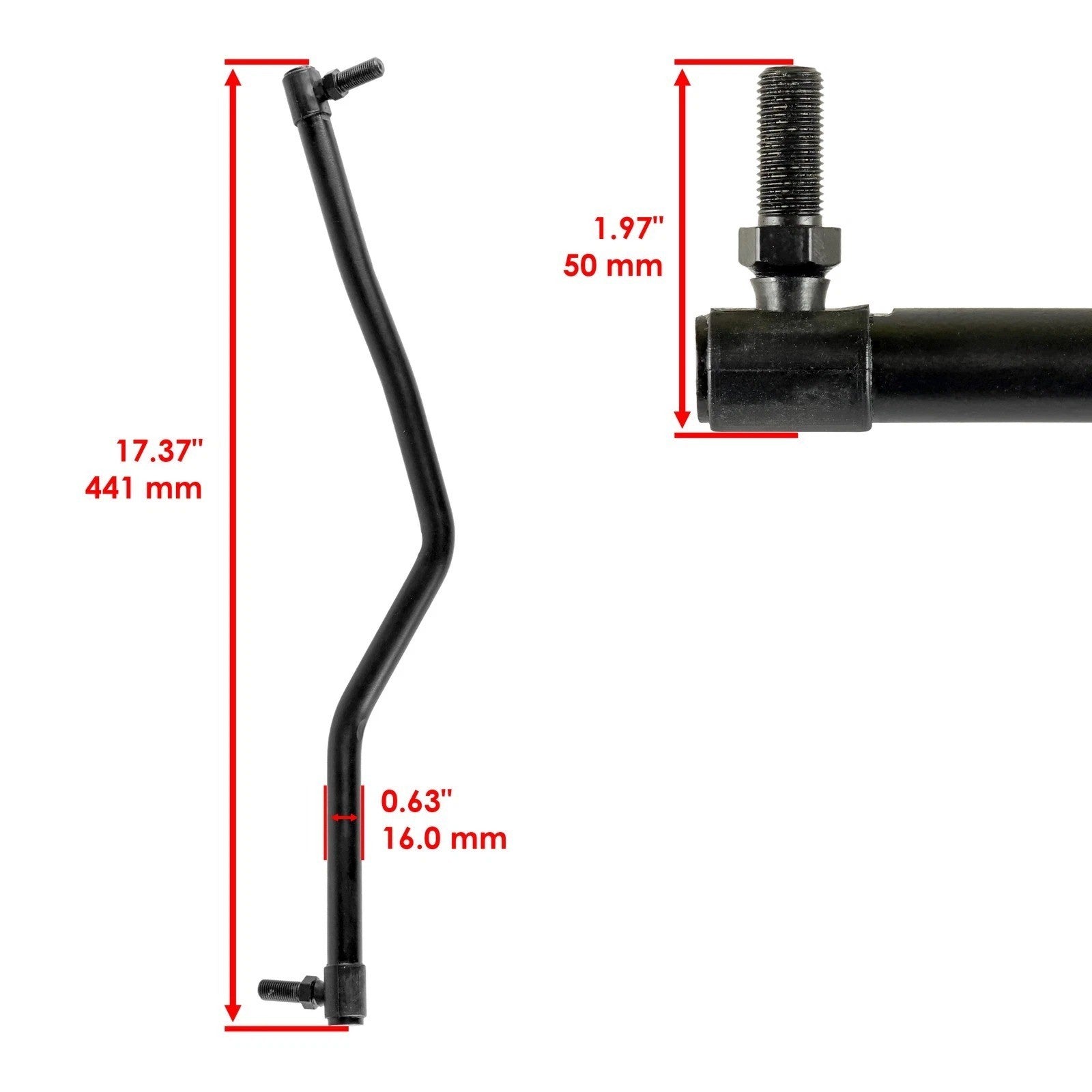 Left Steering Drag Link Fits Husqvarna Poulan Craftsman 597047801 532194740
