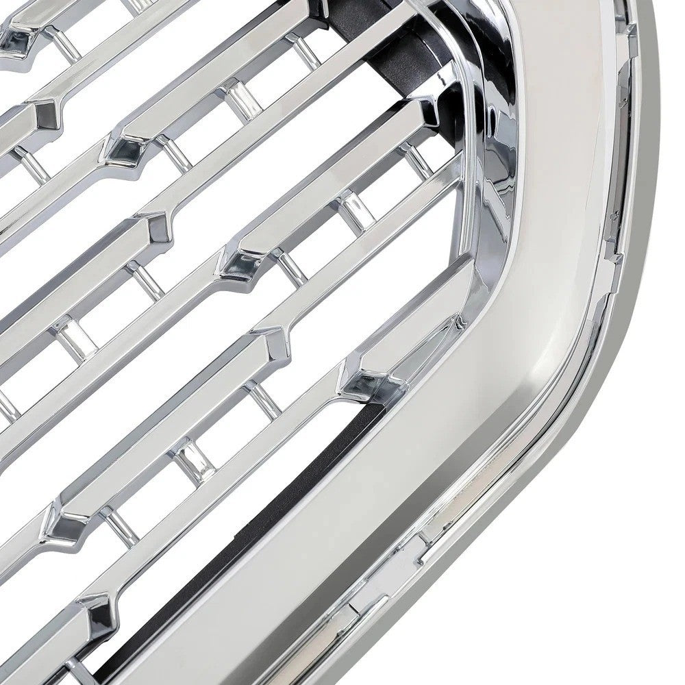 Chrome Front Upper Grille Mesh Grill For GMC Yukon/ Yukon XL Denali Style 15-20