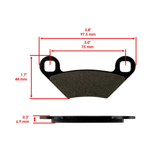 Brake Pads for Polaris Sportsman X2 550 2010-2014 Front Rear Brakes Atv