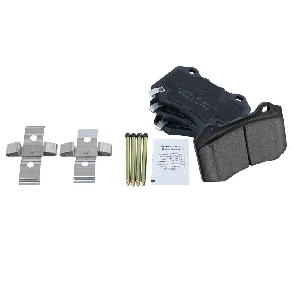 Rear Posi Ceramic Brake Pad & Performance Drilled Slotted Coated Rotor Kit
