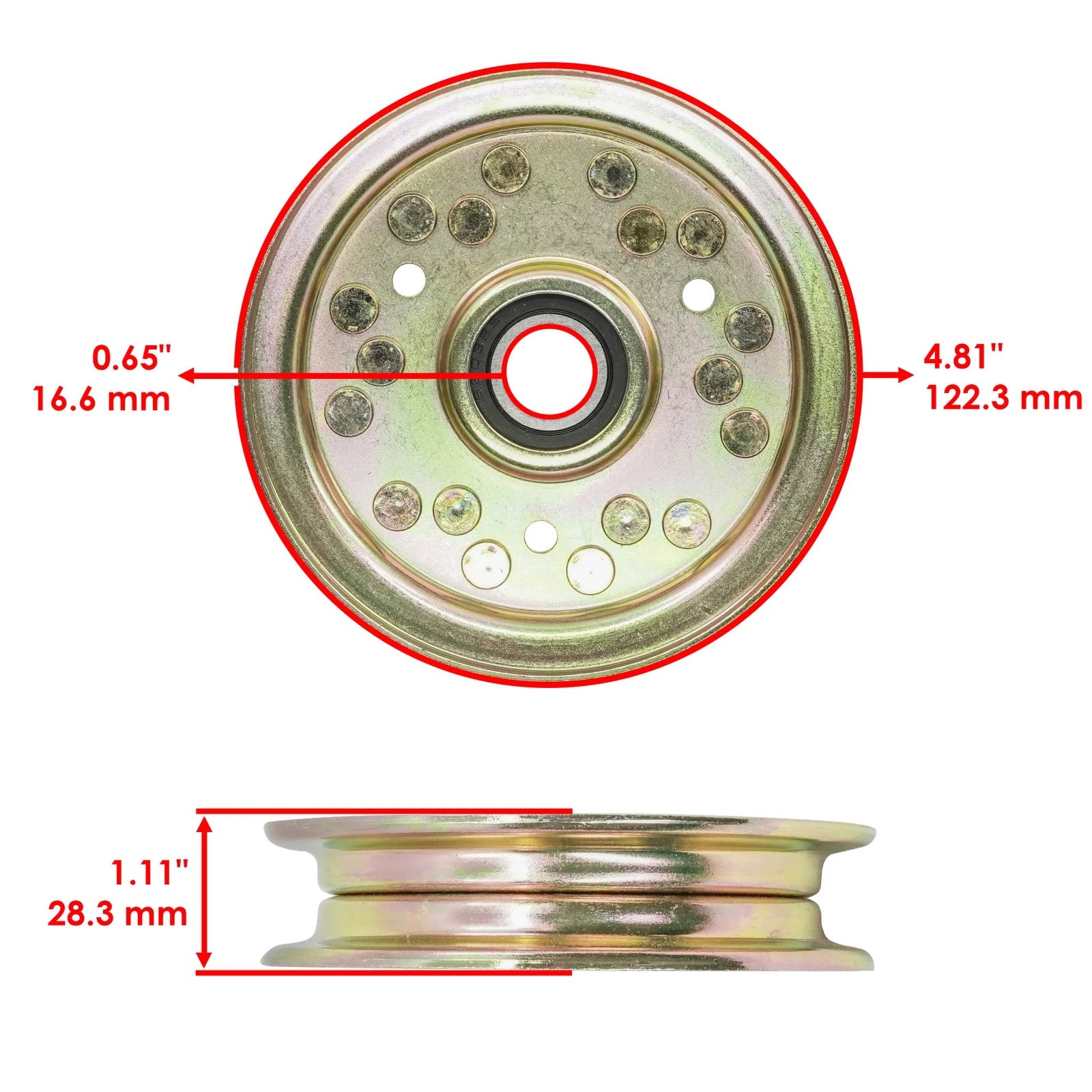 Caltric 1-603497 Idler Pulley For Exmark Explorer Turf Ranger Tracer Hydro