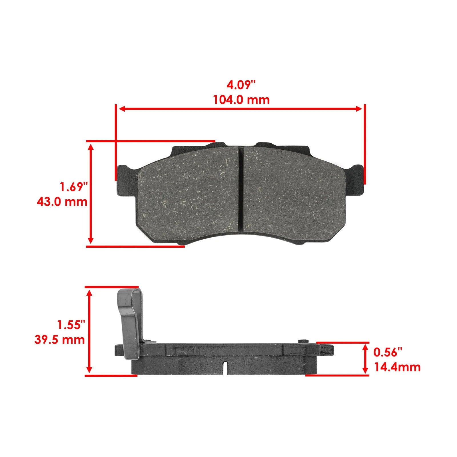 Front And Rear Brake Pads For Honda Pioneer 500 520 700 SXS700 700-4 2014-2024