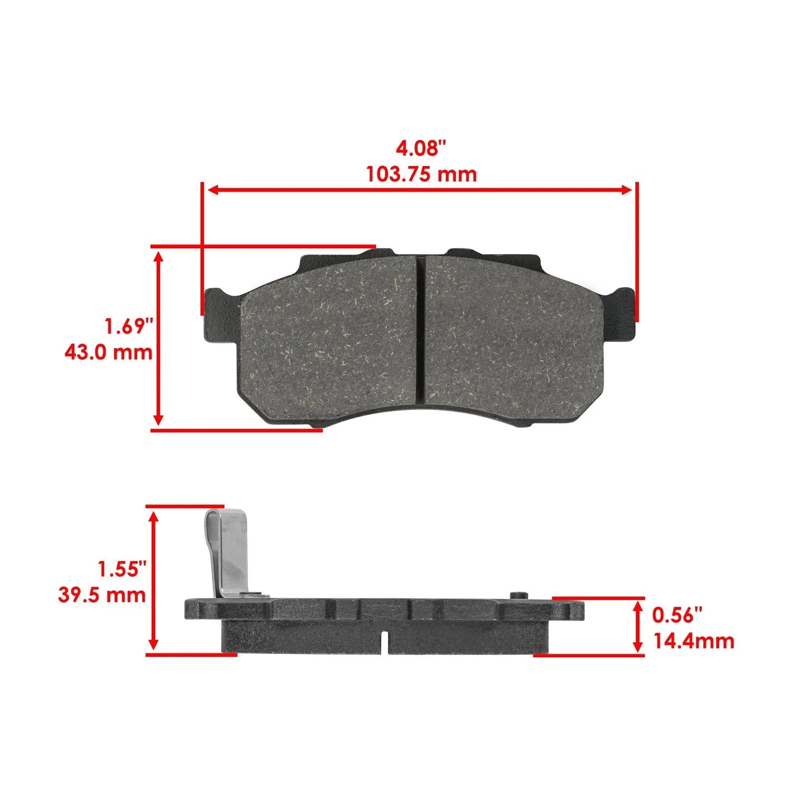 Caltric Front Brake Pads For Honda Pioneer 500 SXS500 2015-2022 Left And Right