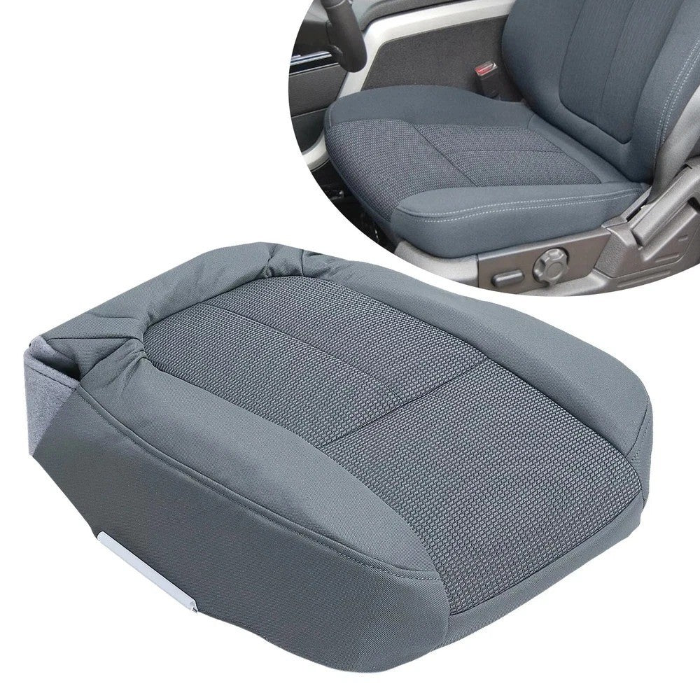 2011 2012 2013 2014 For Ford F150 XLT Driver Bottom Fabric Cloth Seat Cover Gray