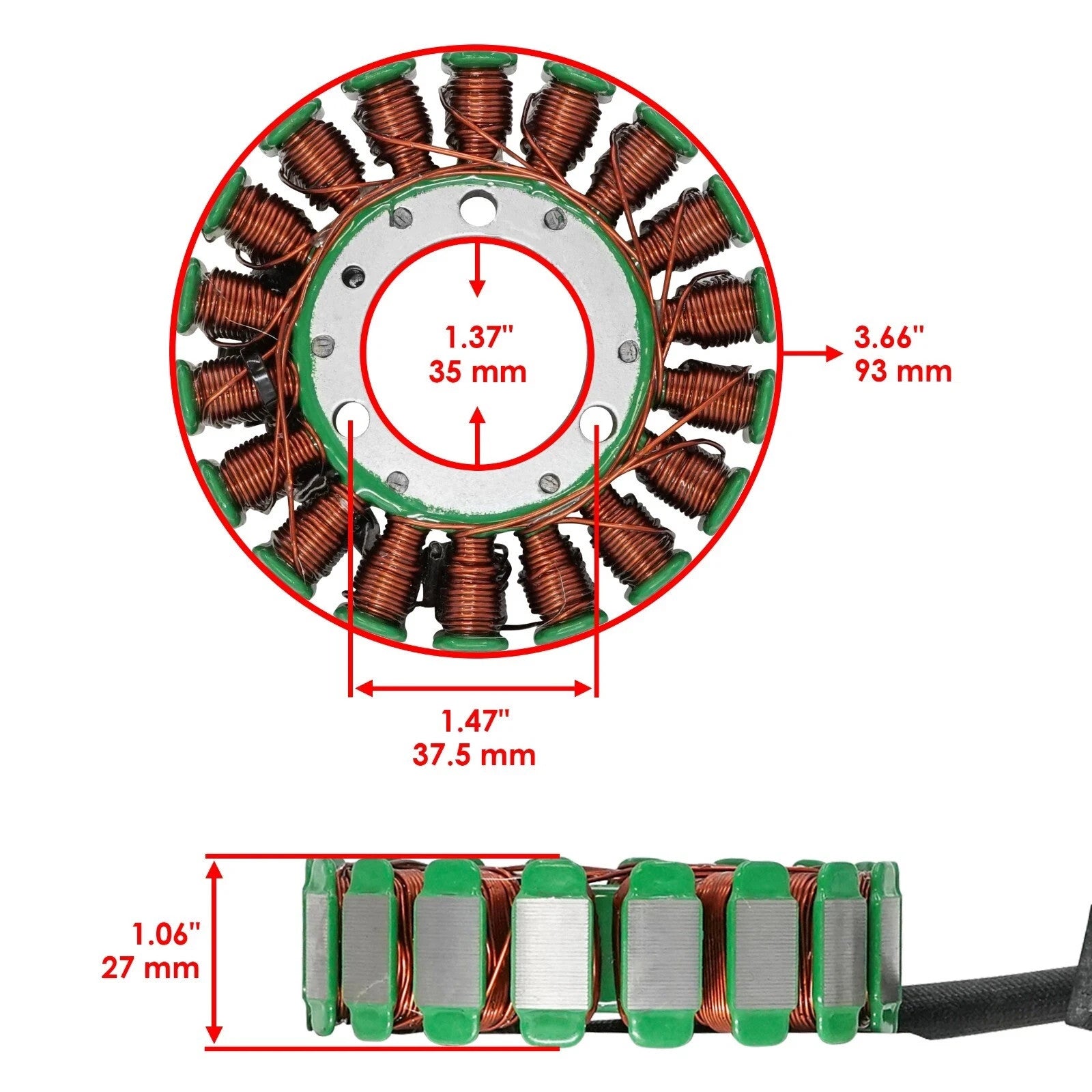 Stator & Regulator Rectifier W/Pickup Coil for Kawasaki Bayou 250 KLF250 03-11