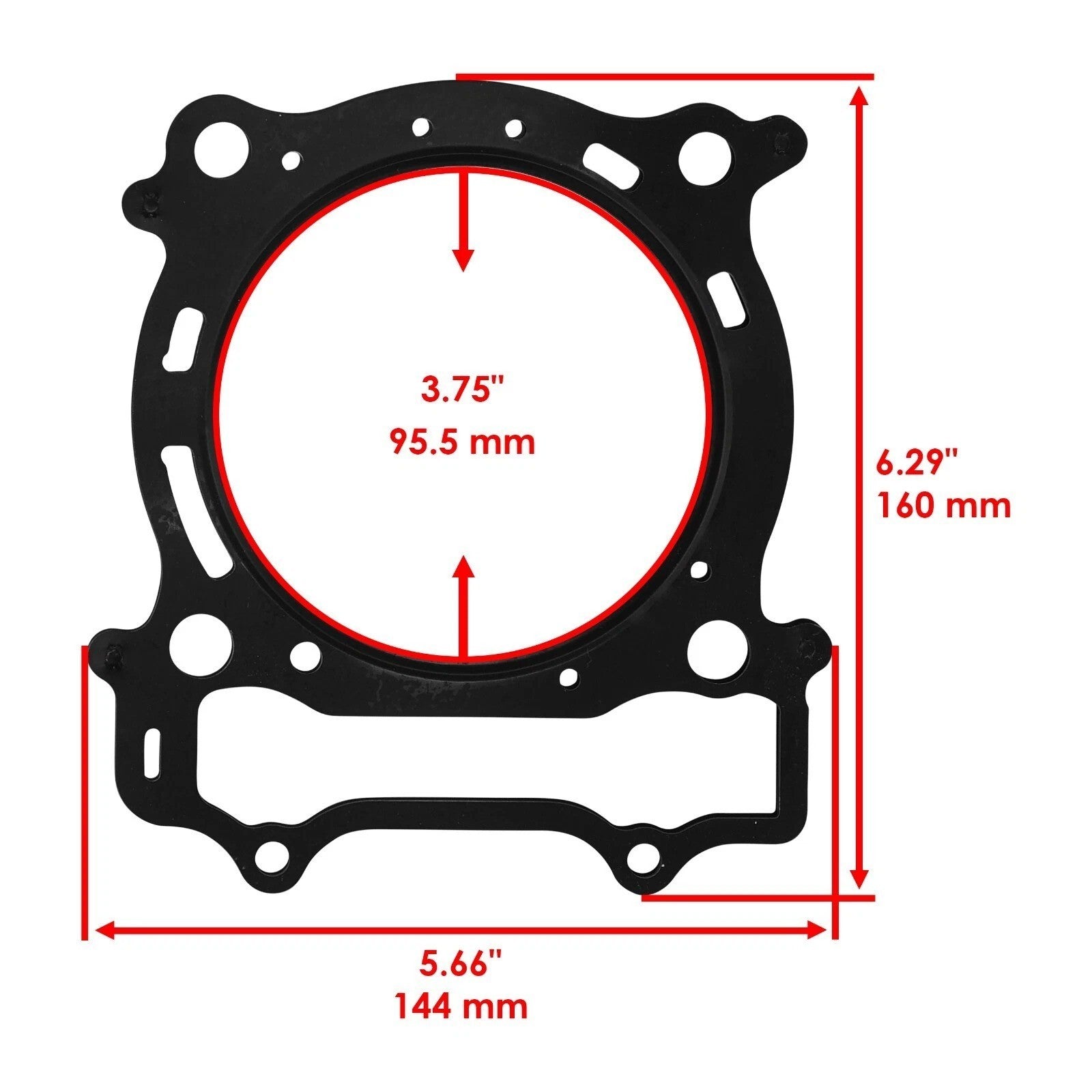 Cylinder Head and Base Gasket fits Yamaha YFZ450 YFZ 450 2004-2013 Bore 95Mm