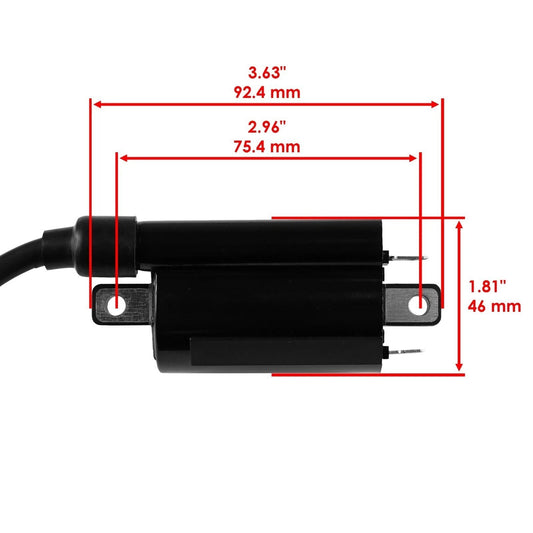 Caltric Ignition Coil w/ Spark Plug Cap For Yamaha Raptor 700 YFM700 2006-2018