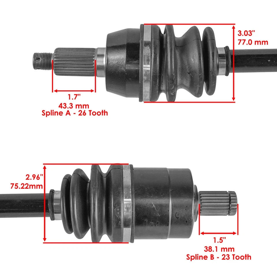Front Left & Right CV Joint Axles Bearing For Polaris Ranger Crew 800 2010-2014