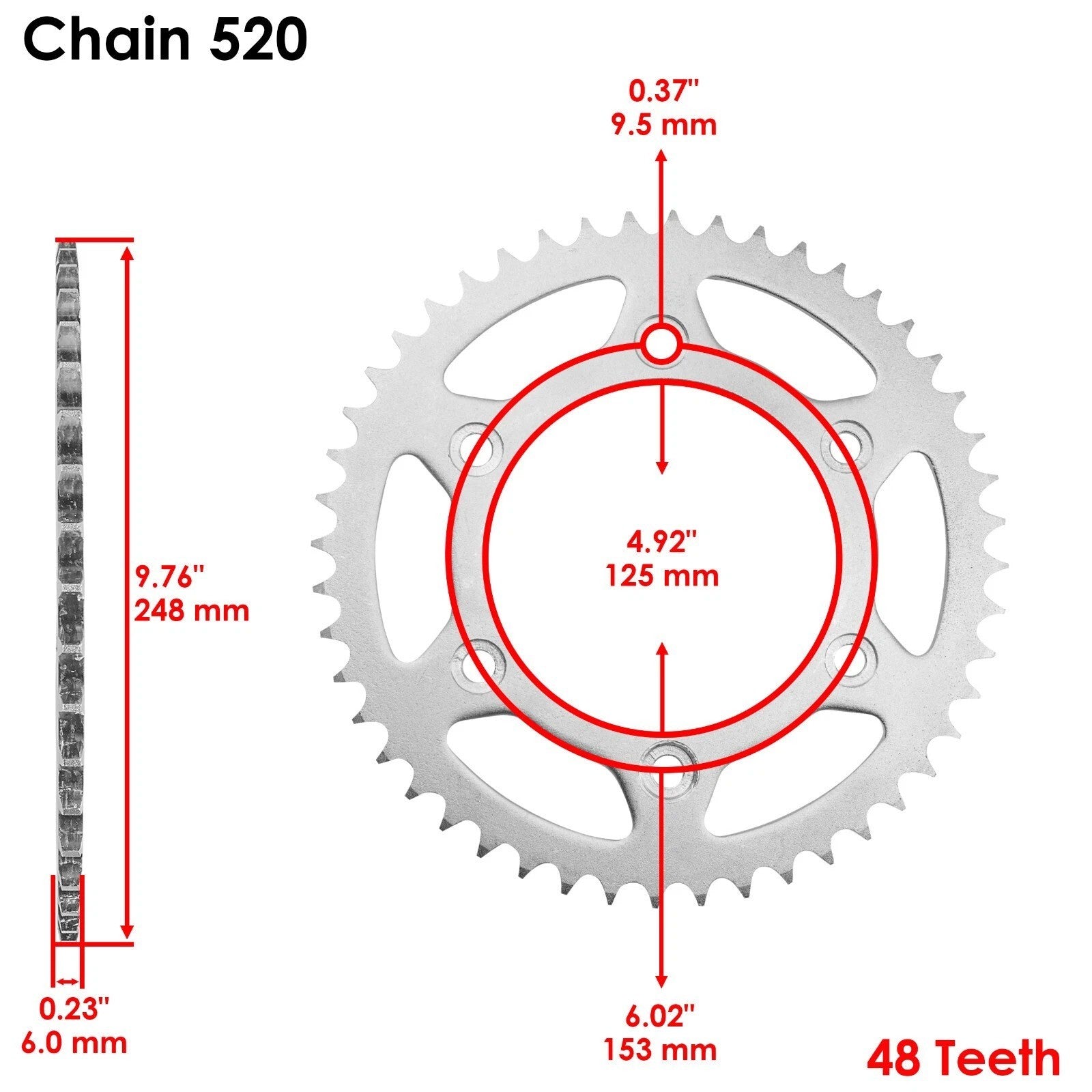 Drive Chain & Sprockets Kit for Honda XR600R 1991 1992 1993 1994-2000 Gold