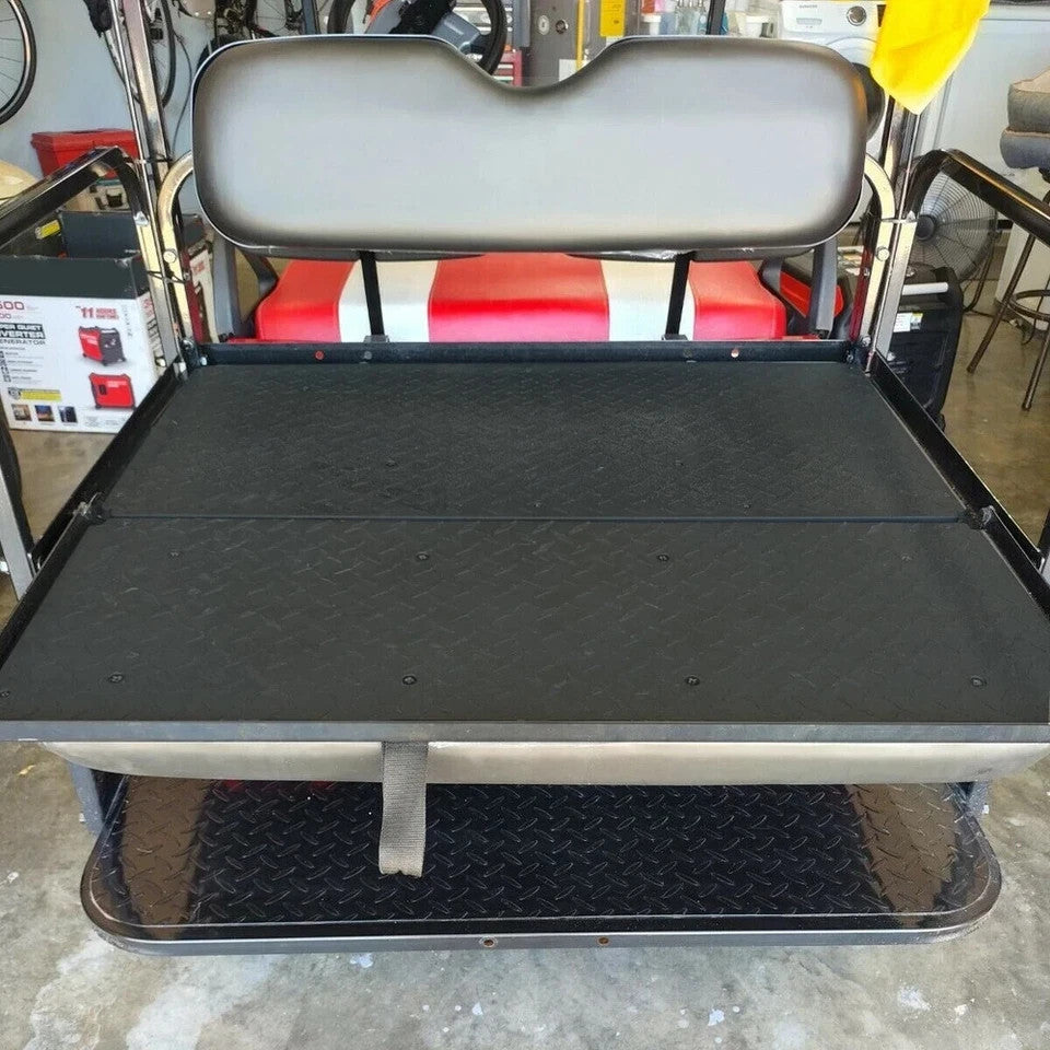 Golf Cart Flip Rear Seat Kit Back W/ Roof Supports For Club Car DS 2000-2013