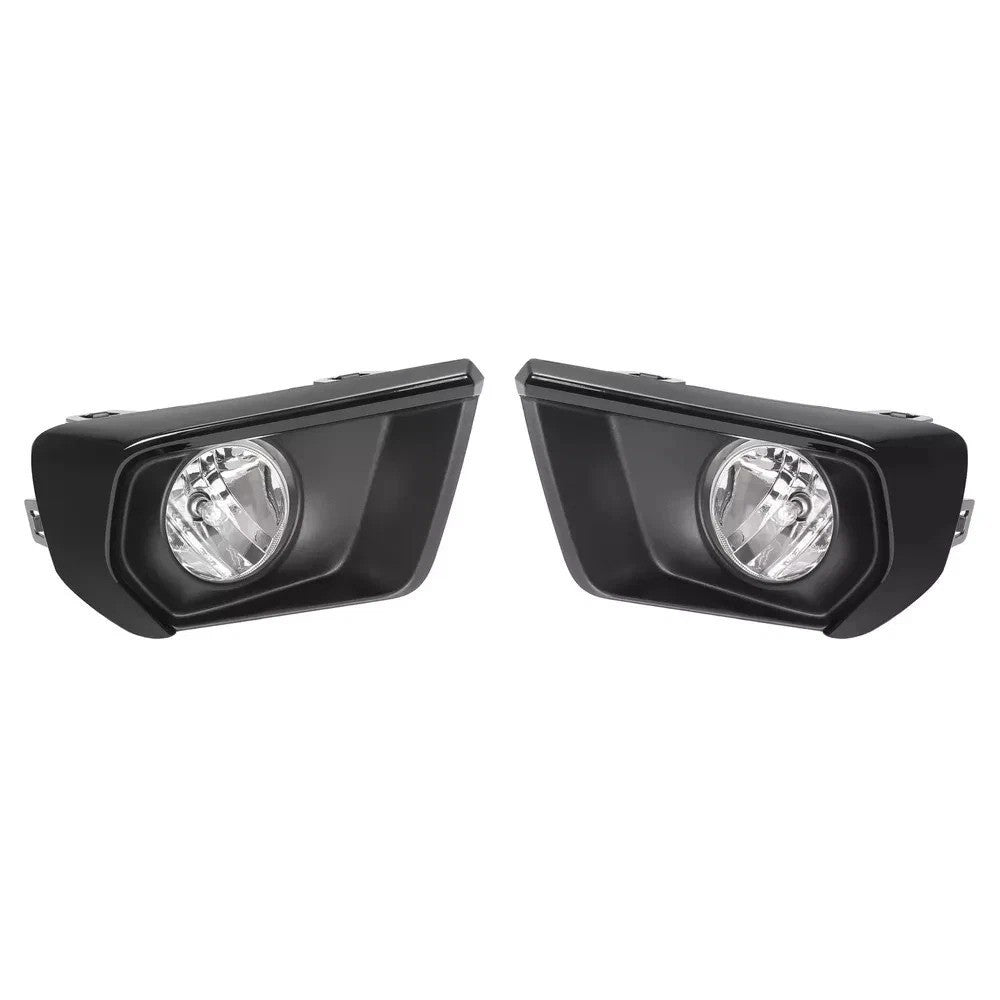 For Chevy Colorado 2021 2022 Clear Fog Light Lamp w/Black Bezel Relay Bulbs Pair