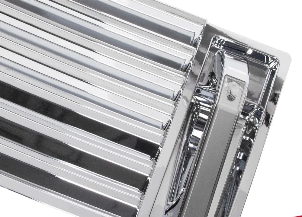 Chrome  Hood Deck Vent Cover W/ Aluminum Handle Covers Fits 2003-2009 Hummer H2