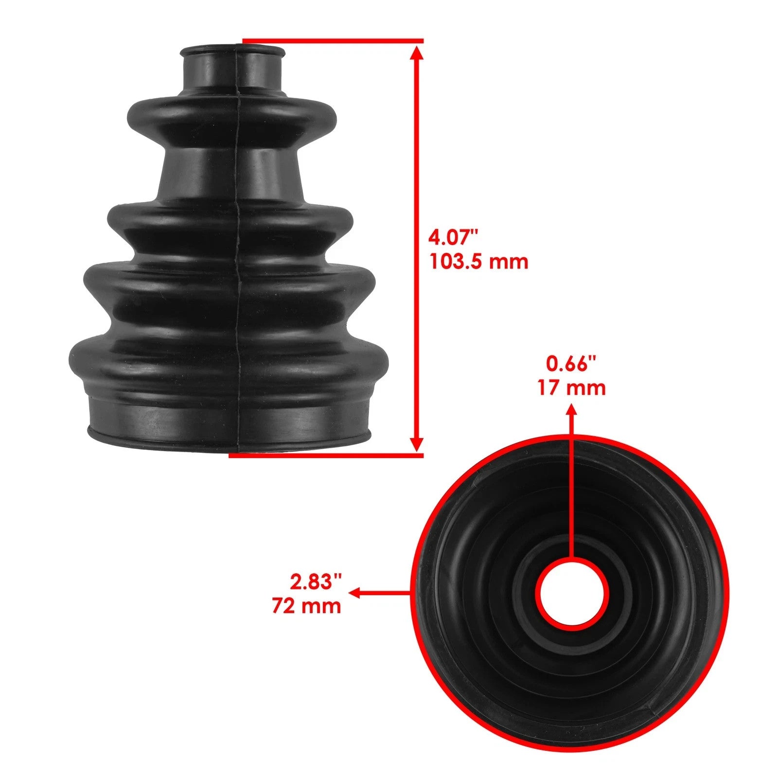 2 Front Axle Inner Outer CV Boot Kits for Polaris Sportsman 450 4X4 2006 2007