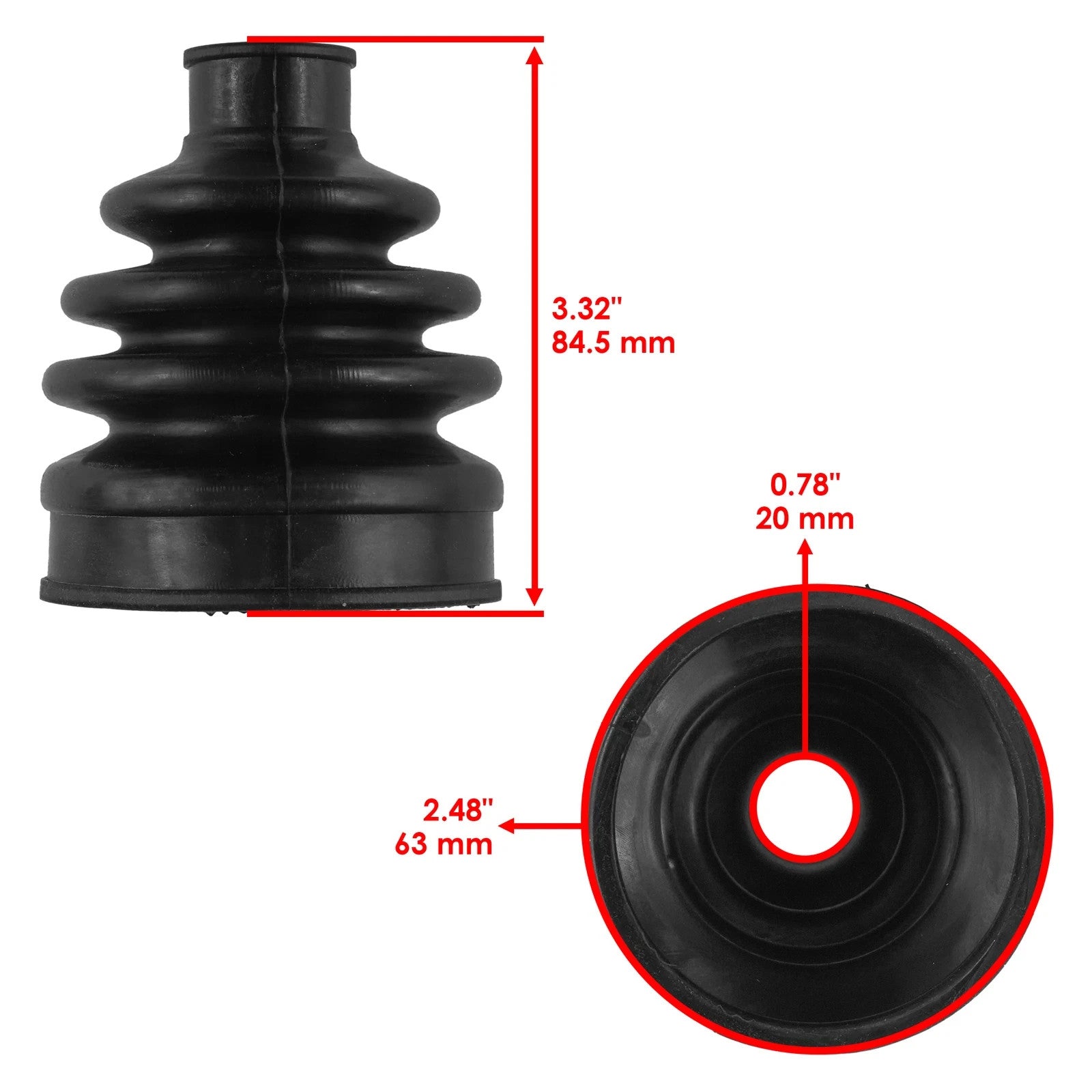 Front Axle Inner & Outer CV Boot Kit For Honda Rancher 420 TRX420FA FE FM 17-25