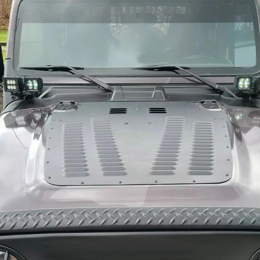 Aluminum Alloy Vented Hood Louver Black For 2003-2006 Jeep Wrangler TJ / LJ