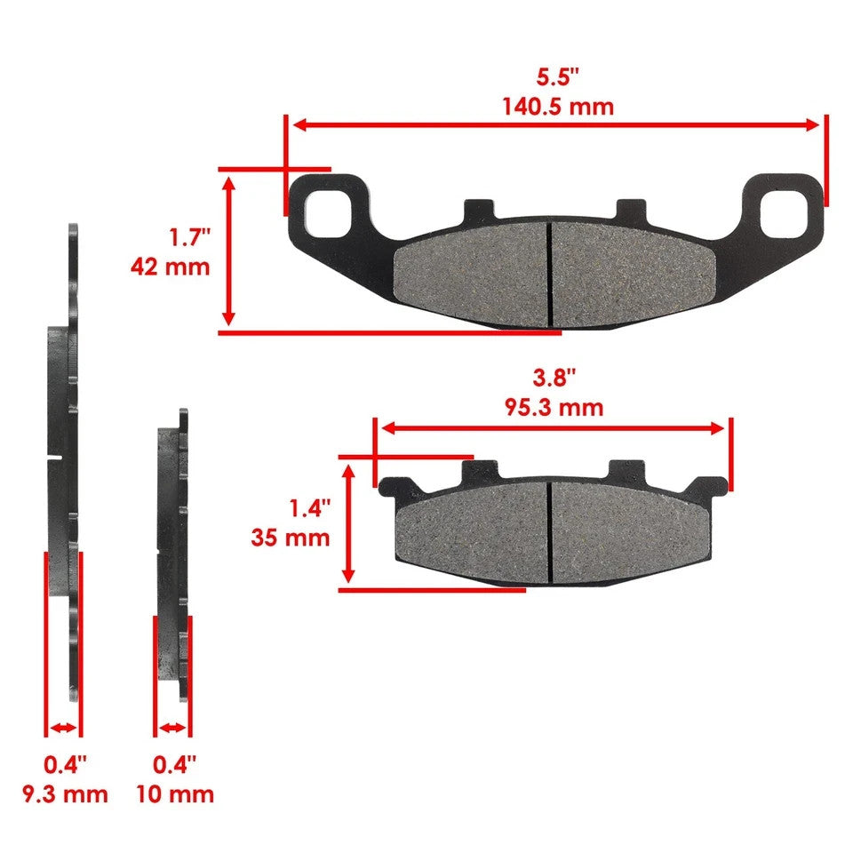 Front Rear Brake Pads for Suzuki GS500E 1988 1989 1990 1991 1992 1993 1994 1995