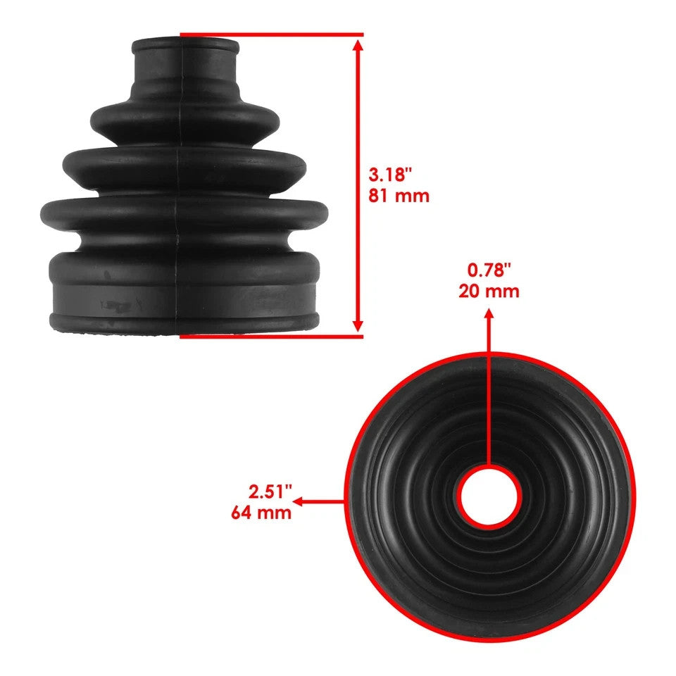2 Rear Axle Outer And Inner CV Boot Kit for Suzuki LTA750X Kingquad 750 4X4 