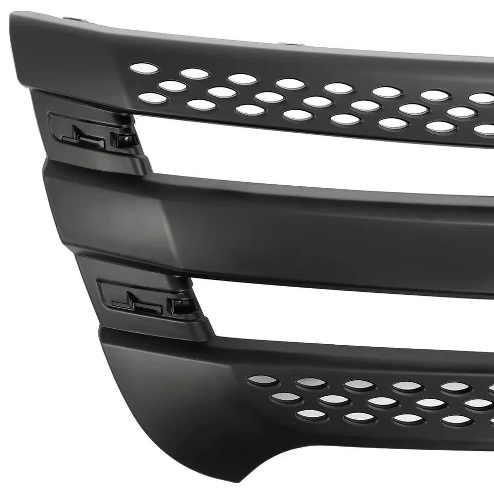 HECASA Front Bumper Upper Grille Black Grill For Ford Explorer 2011-2015 2013 14