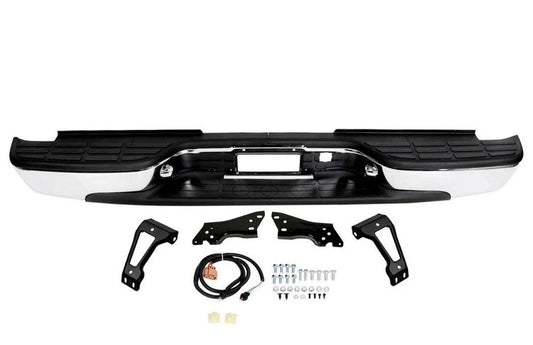 Complete - Chrome Rear Bumper For 1999-2007 Chevy Silverado GMC Sierra 1500 2500