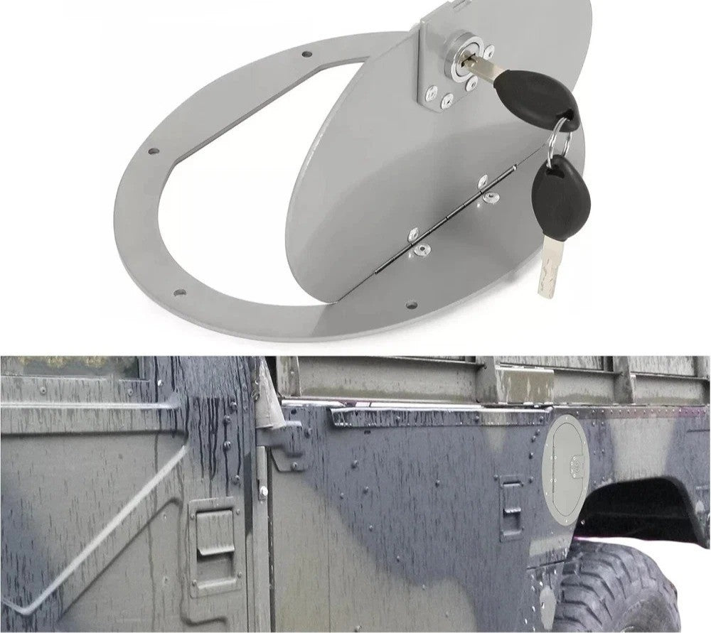 Locking Fuel Door Gas Tank Cap Cover For HMMWV/ Humvee / Hummer M998 M1123 M1045