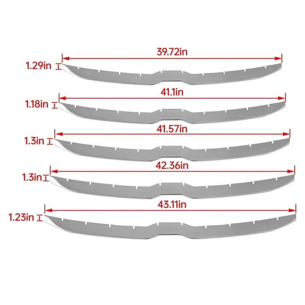 HECASA For 19-23 Dodge Ram 1500 Chrome Grille Cover Insert Grill Overlay Trim