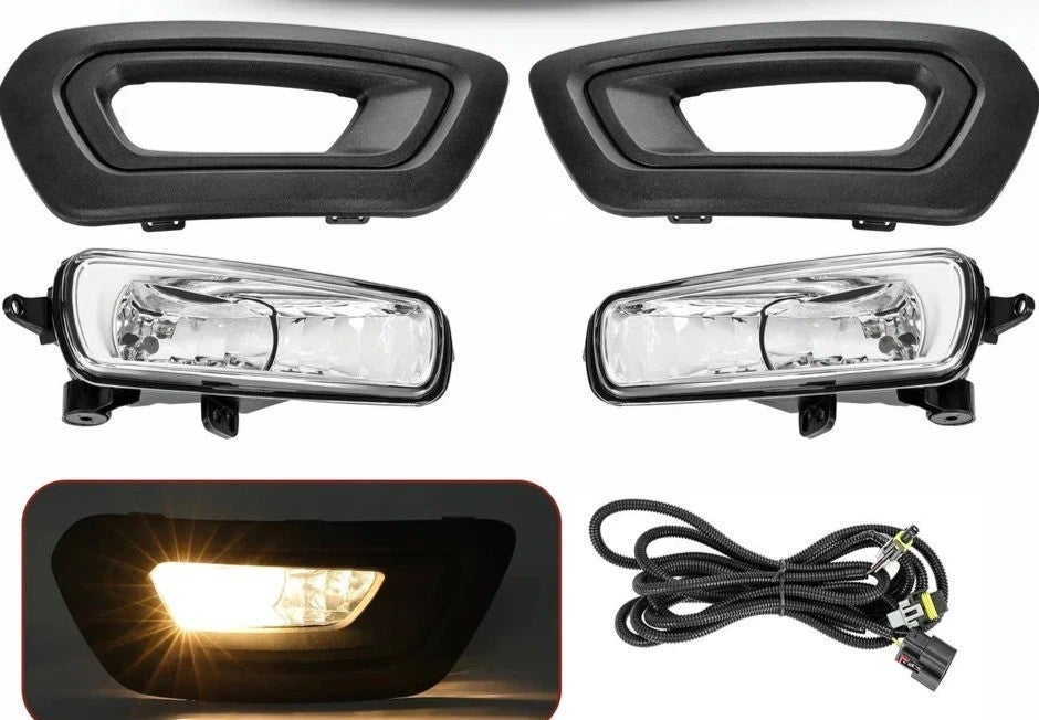 For Ford Transit 2020-2025 Fog Lights Left & Right Side W/Cover Bezels & Bulbs