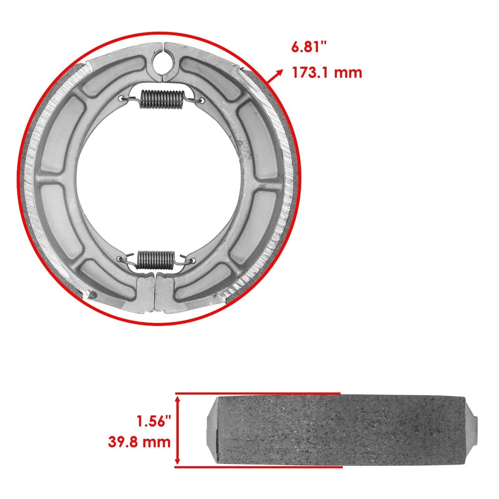 for Suzuki LTF500F Quadrunner 500 1998-2002 Front Brake Pads & Rear Brake Shoes