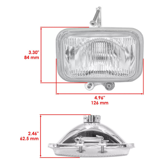 Caltric Headlight For Honda Fourtrax 300 TRX300 2X4 1988-2000 W/Bulb