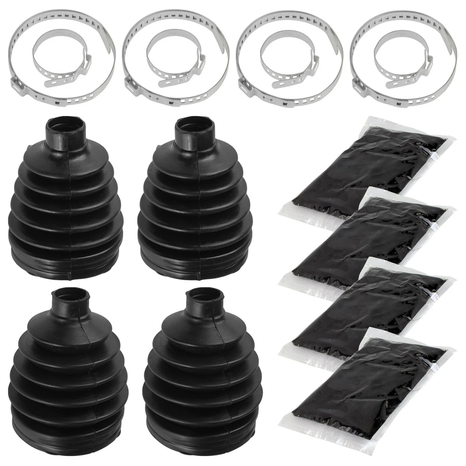 2 Rear Axle Outer Inner CV Boot Kit for Polaris Ranger Crew 800 4X4 EFI 2011-14