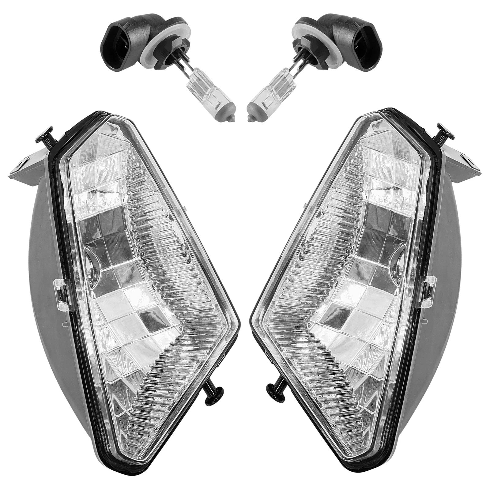 Caltric Headlight & Bulb For Polaris Sportsman 300 4X4 2008-2010 Left & Right