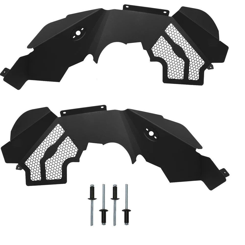Front Aluminum Inner Fender Liners Black For Jeep Wrangler JK JKU 2007-2018 NEW