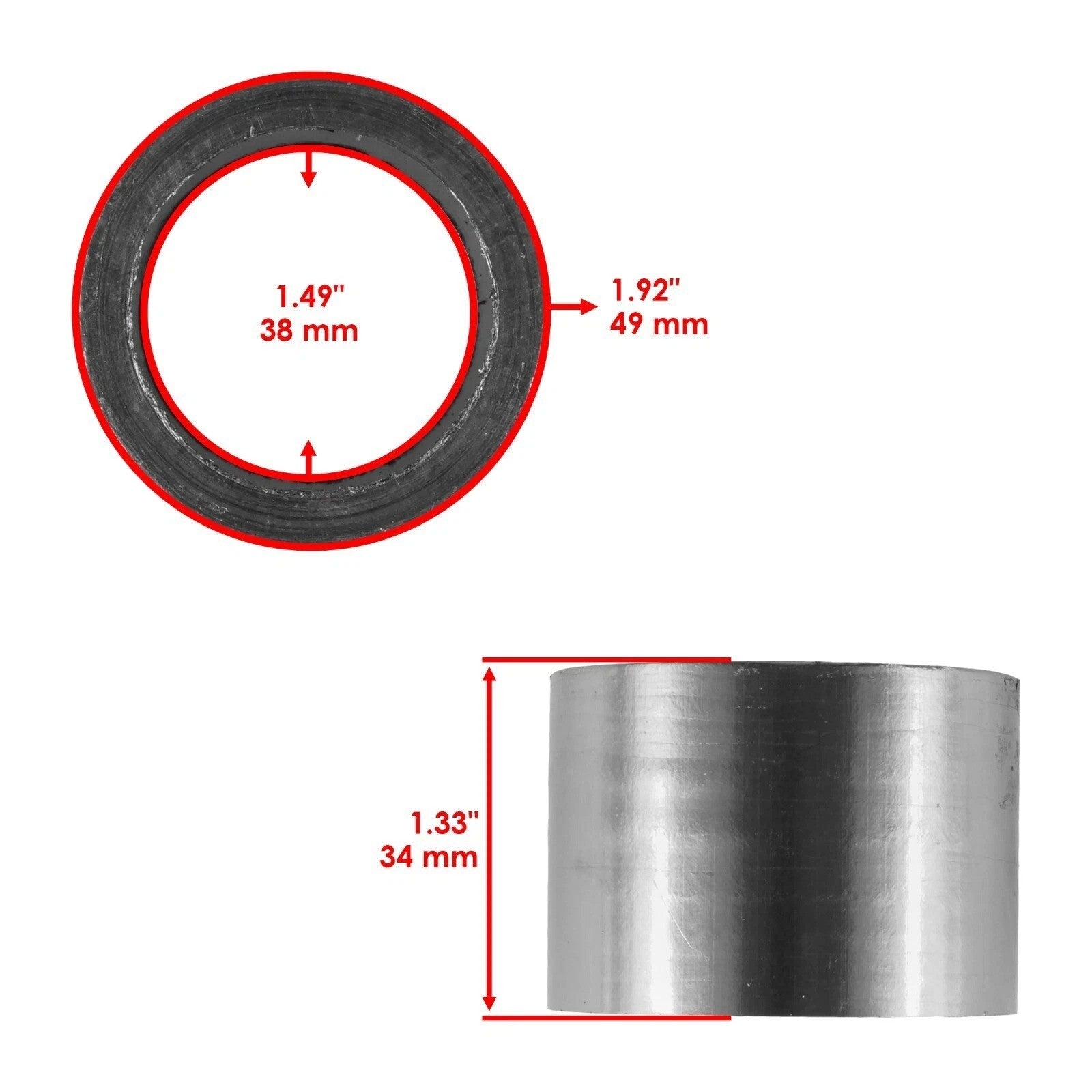 Muffler Exhaust Gasket for Yamaha WR450F 2007 2008 2009 2011 / 5PH-14714-00-00
