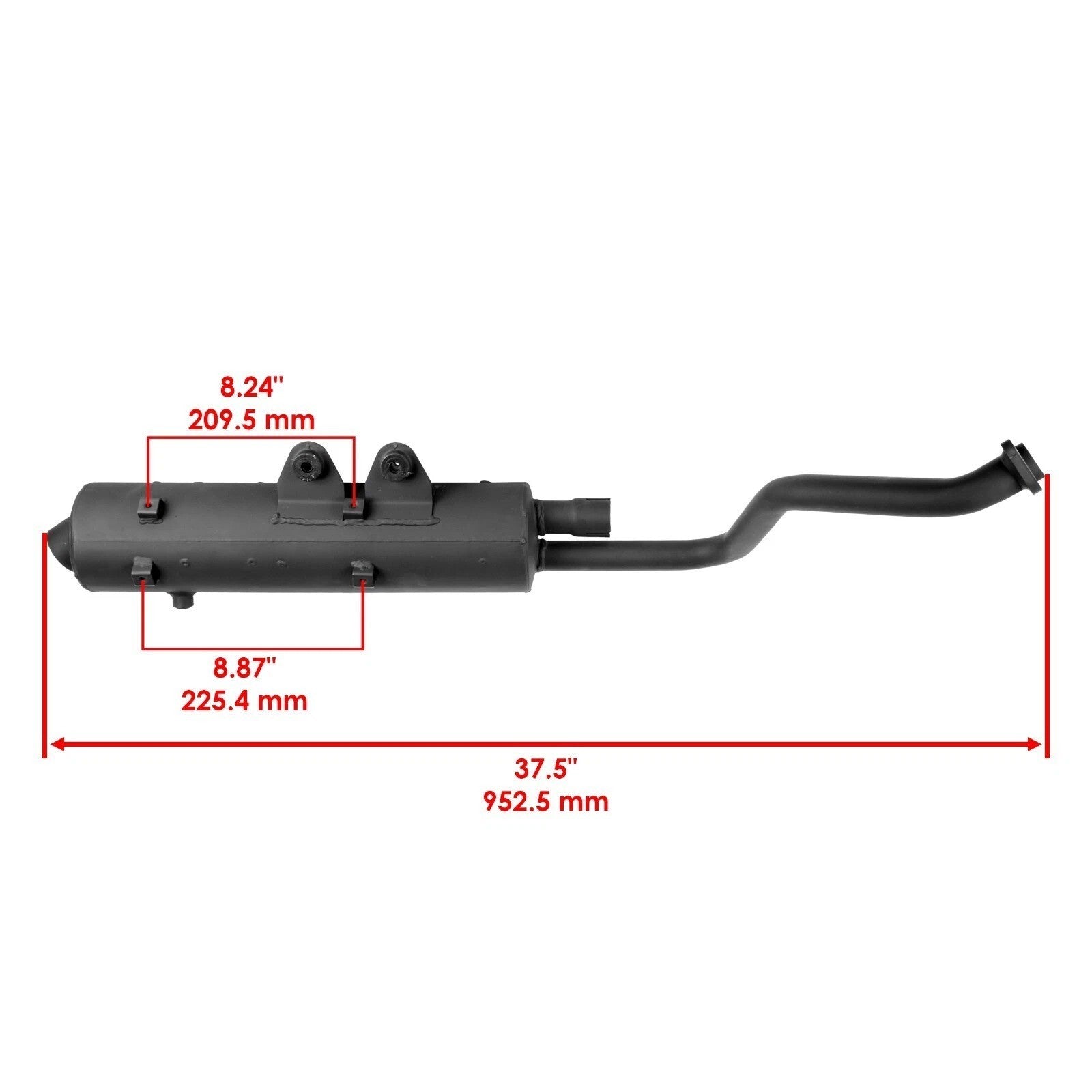Exhaust Muffler W/Gasket for Kawasaki Prairie 700 KVF700 A B D 4X4 2004-2006