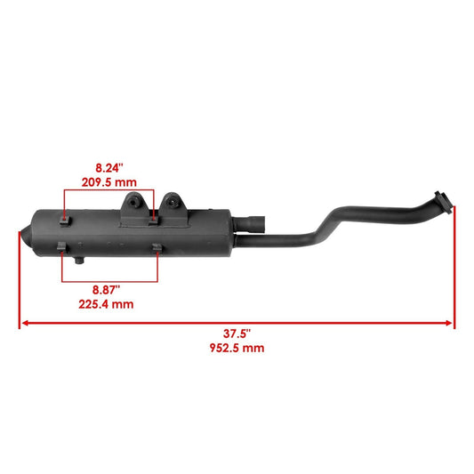Exhaust Muffler W/Gasket for Kawasaki Prairie 700 KVF700 A B D 4X4 2004-2006