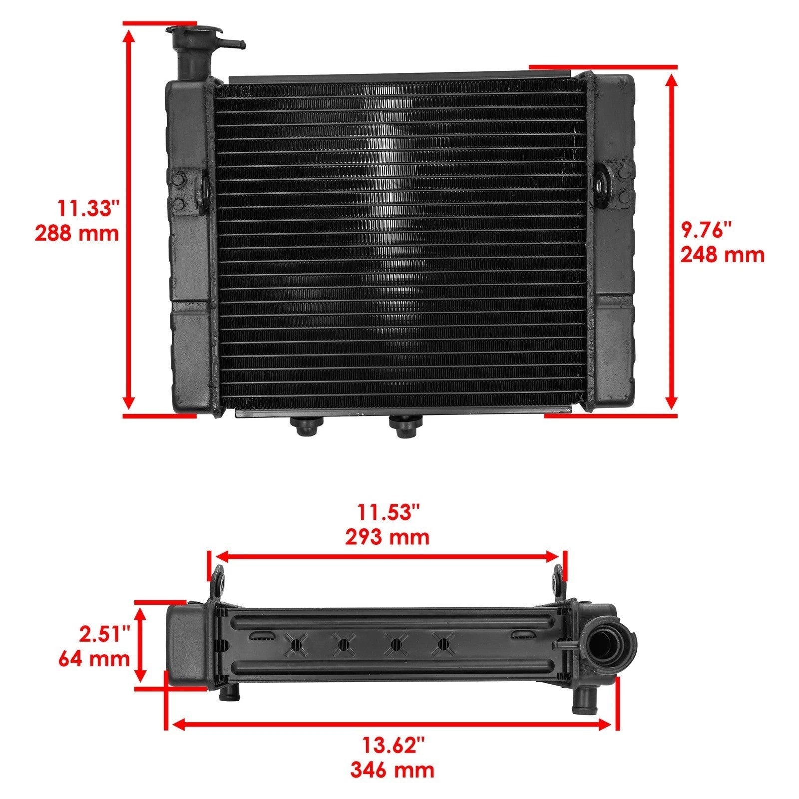Radiator for Can-Am Outlander Max 650 4X4 2007 2008 2009 2010 2011 2012