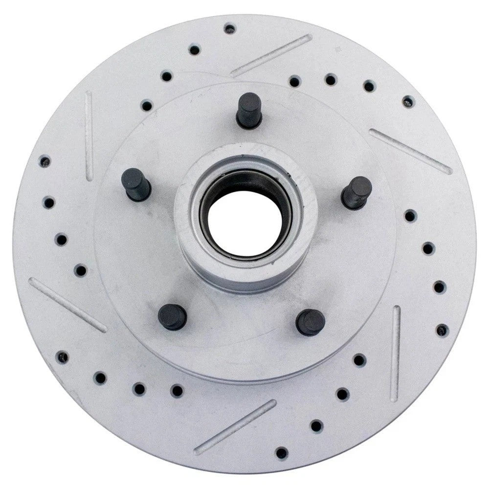 Performance Drilled Slotted Front Coated Brake Rotor Pair for Chevy S10