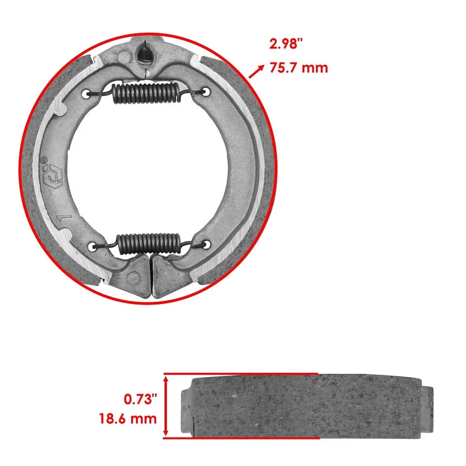 for Suzuki LT80 Quadrunner Quadsport 80 1987-2006 Front and Rear Brake Shoes