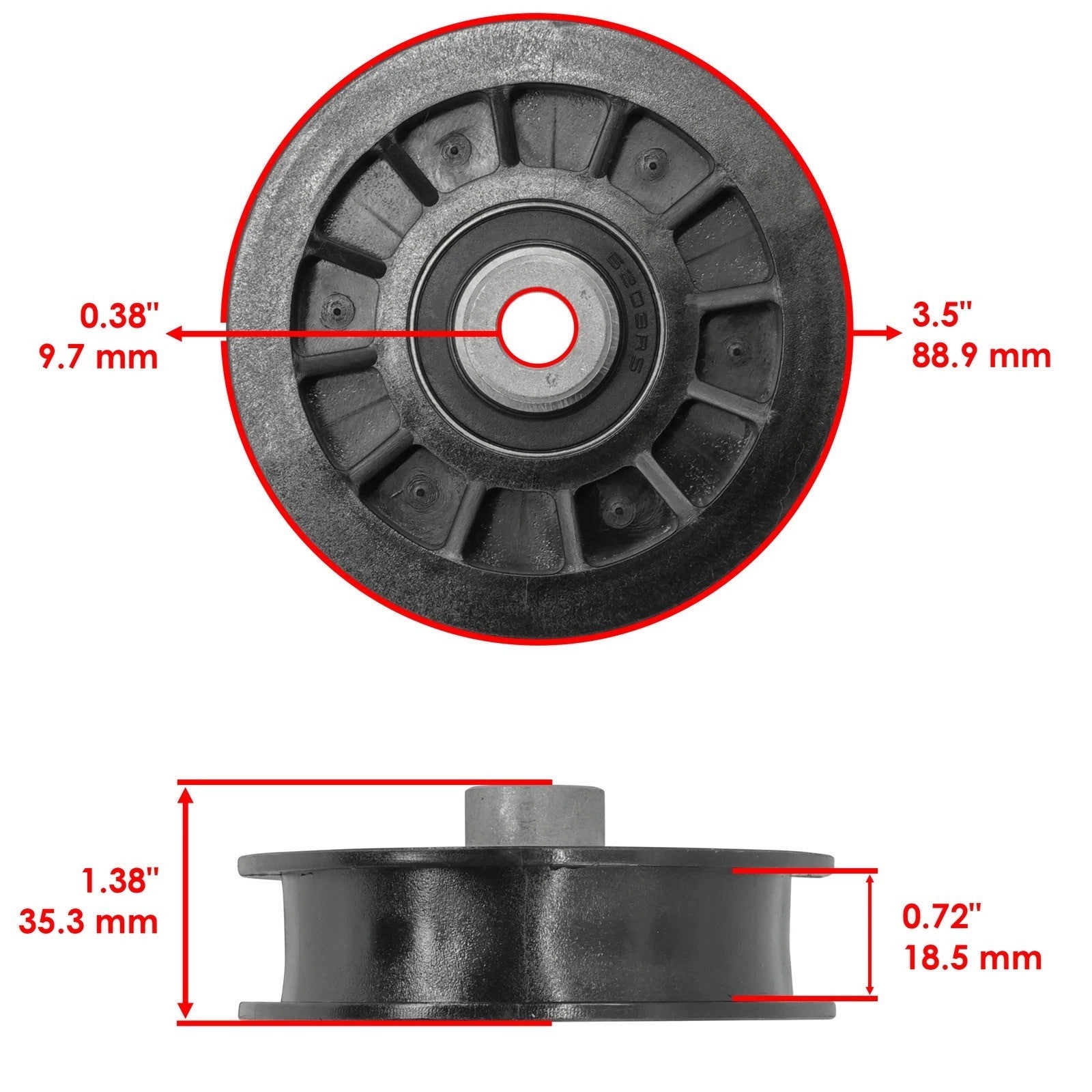 Drive Idler Pulley For Husqvarna LGT2654 LGTH22V48 LGTH2454 LT126 Lt 152 154