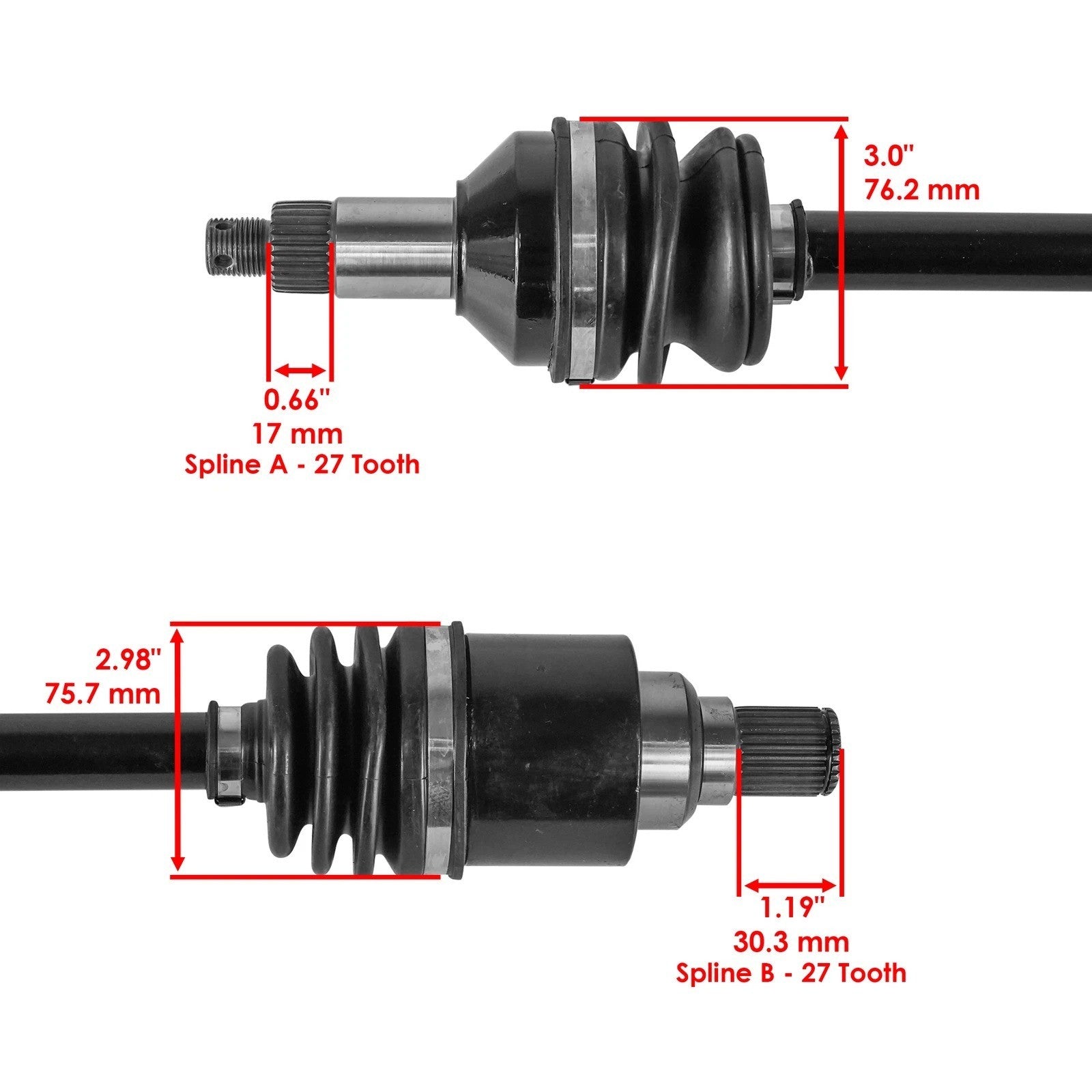 Caltric Rear Left Or Right CV Axle For Arctic Cat Prowler HDX 700 XT EPS 2016