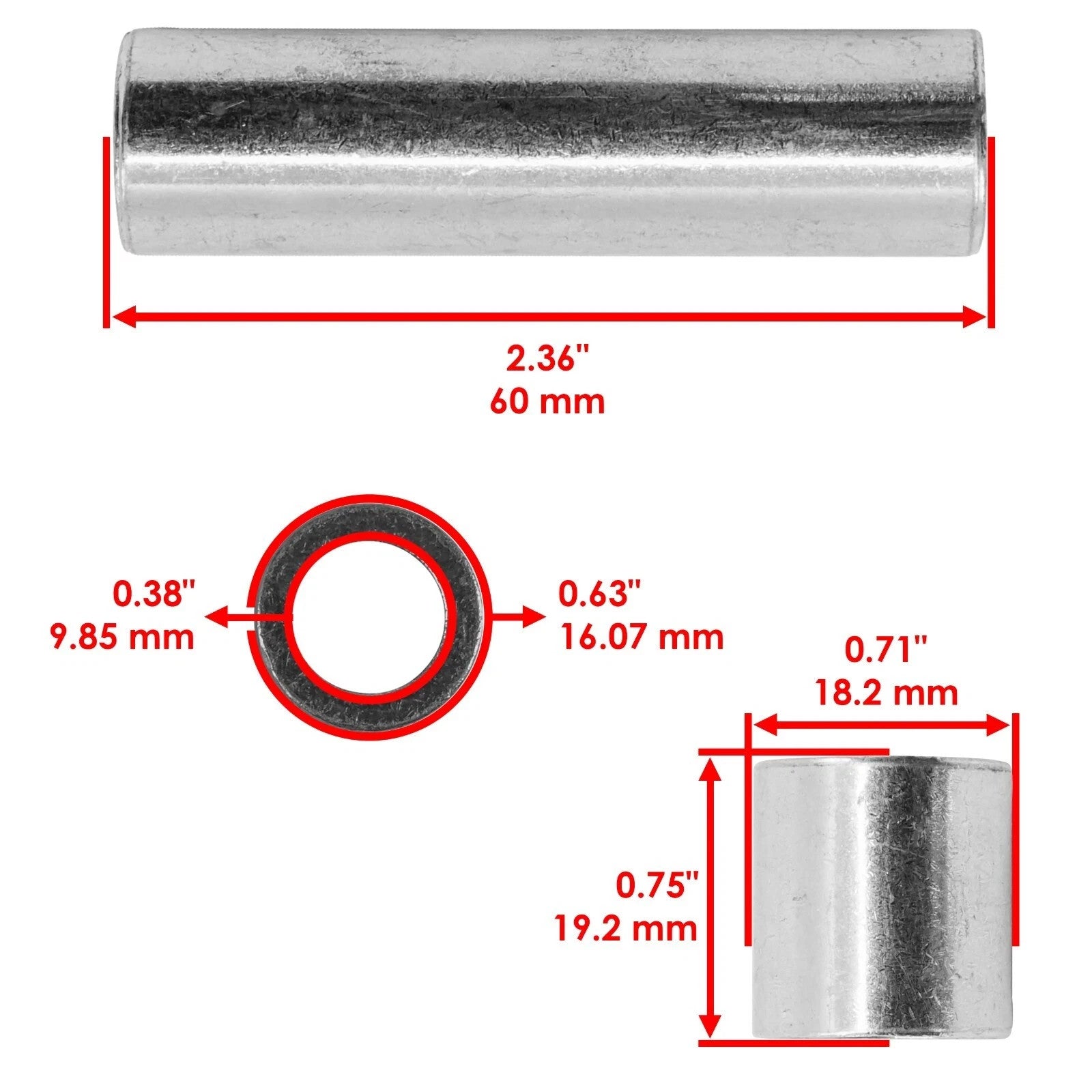 Caltric 1-513034 1-603384 Pivot Idler / Deck Bushing for Exmark Toro