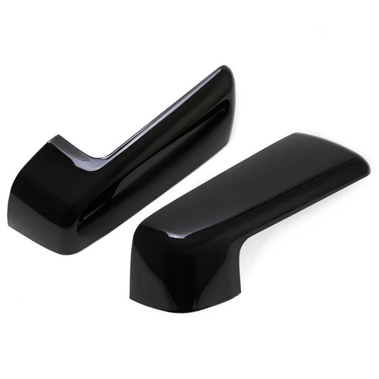 Pair Gloss Black Top Half Mirror Cap Cover For Chevy Silverado GMC Sierra 1500