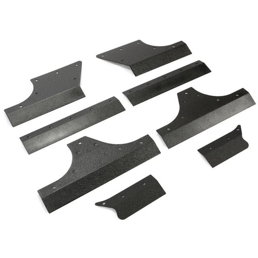 For Jeep Wrangler JK JKU 4-Dr 07-18 Body Armor Cladding Rocker Guards Steel Set