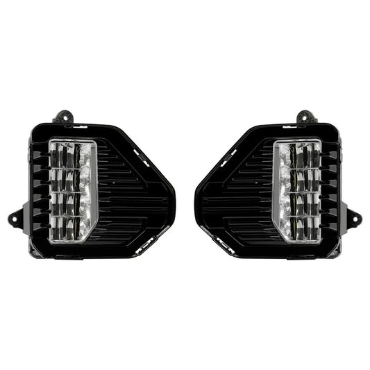HECASA  LED Fog Lights For GMC Sierra 1500 2019-2022 Set Pair Fog Lamps W/Bezels