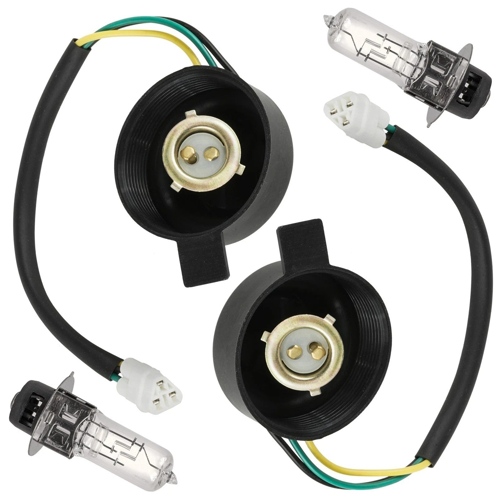 2X LH RH Headlight Socket and Bulb for Yamaha Raptor 700 YFM700R 2006 2007-2026