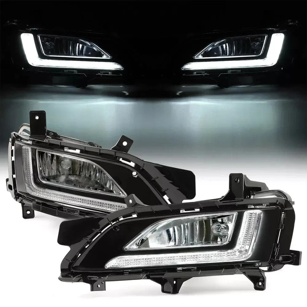 For 2019 2020 2021 Hyundai Tucson LED Fog Lights Front Bumper Lamps with DRL