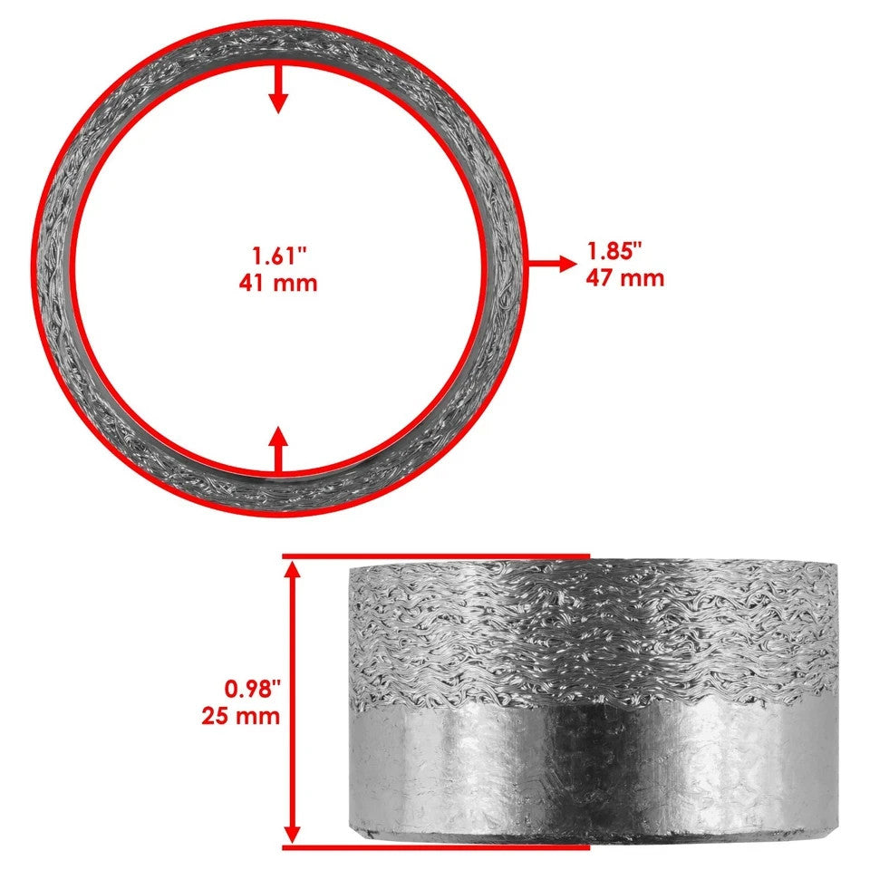 Exhaust Silencer Gasket for Yamaha Raptor 350 YFM350R YFM350 R 2004 2005-2013