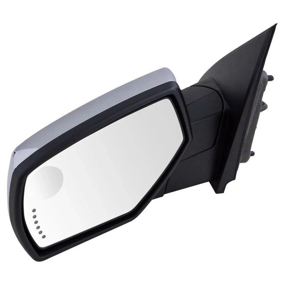 Mirror Power Folding Heated Memory Signal Puddle Chrome Pair Set for GM Pickup