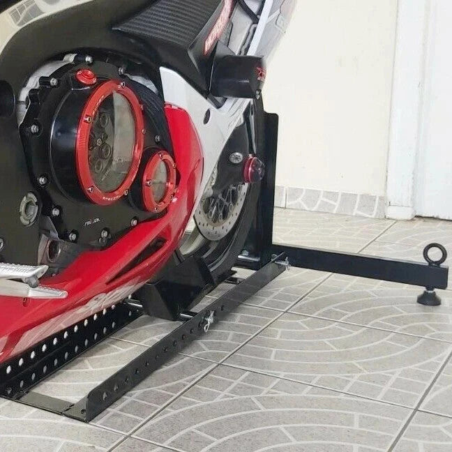 Adjustable Motorcycle Wheel Chock Stand Upright Support Tire Chock 15"-22" Wheel